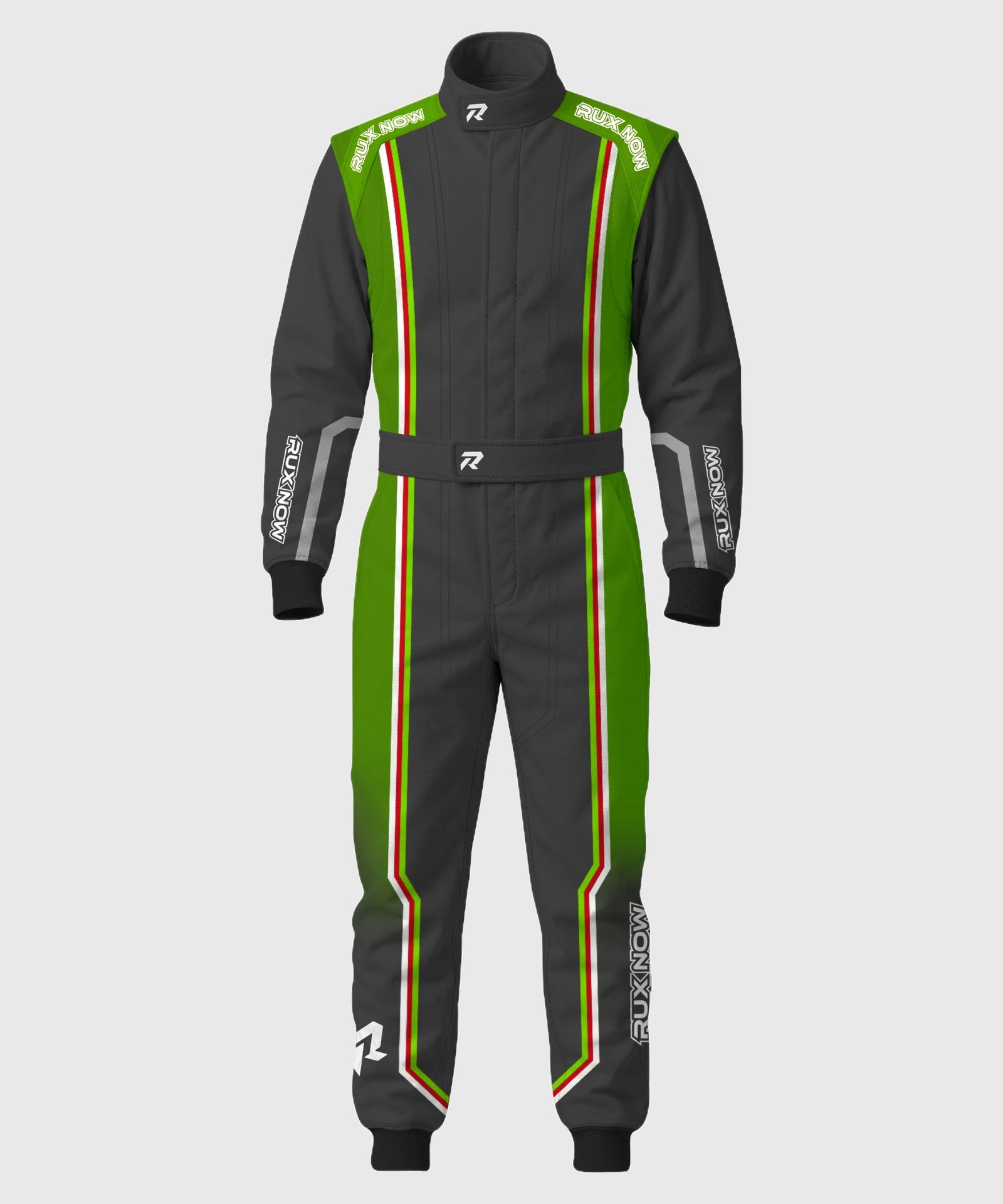 _optimized Rux Level 2 Pro Kart Race Suit - Green - Image 1